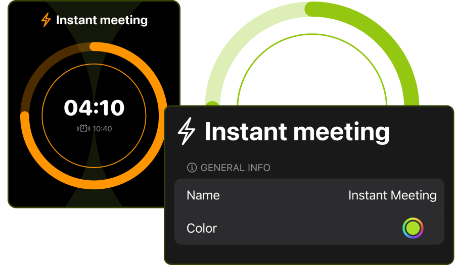 Meeting Timer Features Instant Meeting